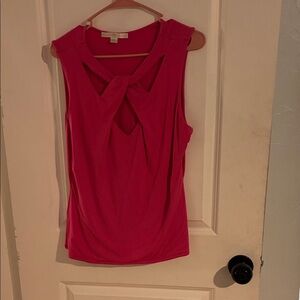 Boston Proper Vibrant Pink Sleeveless Blouse